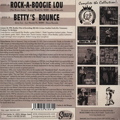 Glenn Reeves - Rock A Boogie / Betty’S Bounce