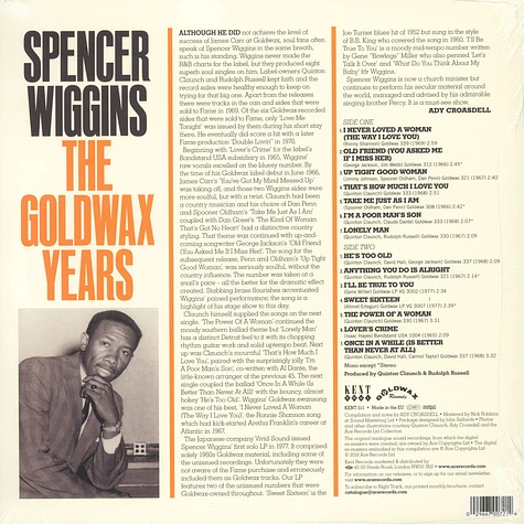 Spencer Wiggins - The Goldwax Years