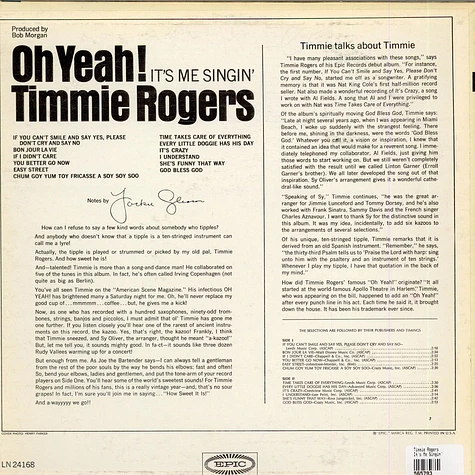 Timmie Rogers - It's Me Singin'
