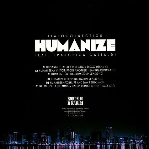 Italoconnection - Humanize Remixes Feat Francesca Gastaldi