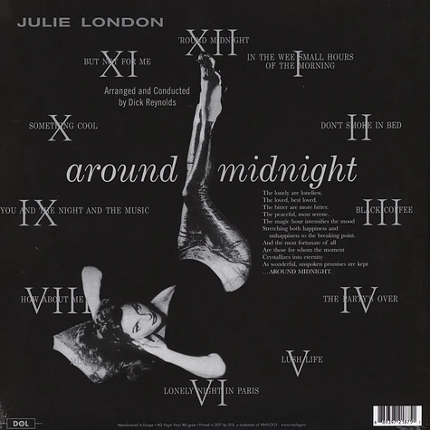 Julie London - Around Midnight Gatefold Sleeve Edition