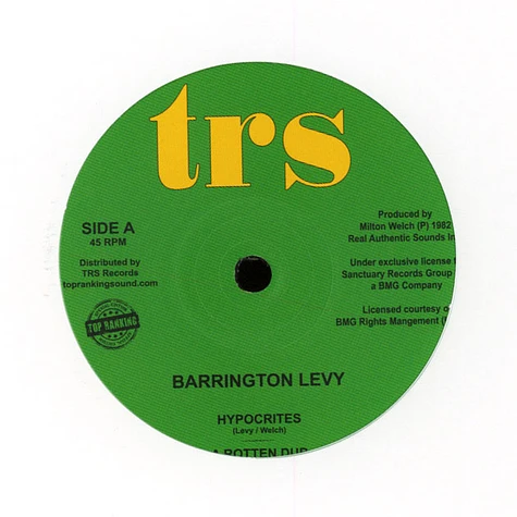 Barrington Levy - Hypocrites / Oh Jah, Can’T You See