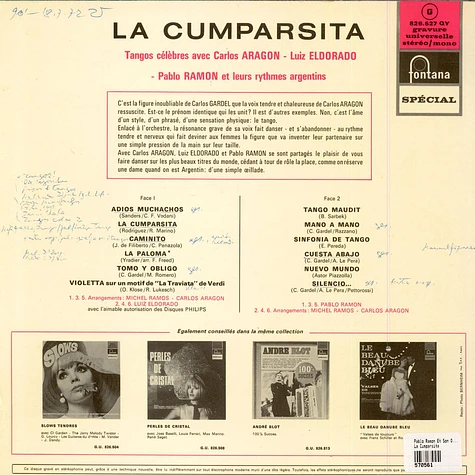 Pablo Ramon Et Son Orchestre, Luiz Eldorado Et Son Orchestre, Carlos Aragon - La Cumparsita