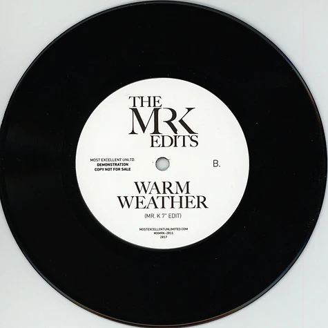 Mr. K - Live In Me / Warm Weather Edits By Mr. K