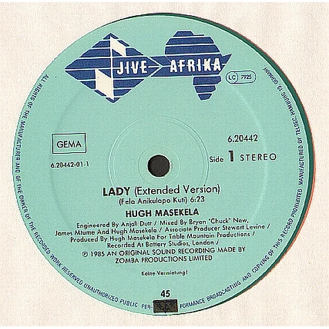 Hugh Masekela - Lady