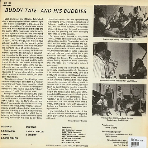 Buddy Tate - Buddy Tate And His Buddies