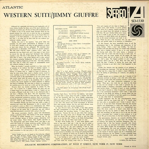 Jimmy Giuffre - Western Suite