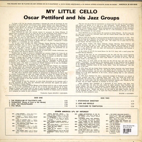 Oscar Pettiford And His Jazz Groups - My Little Cello