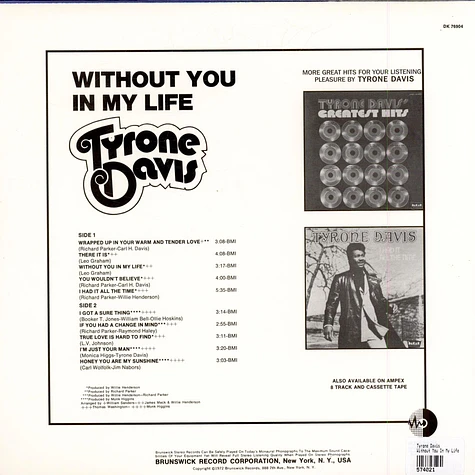 Tyrone Davis - Without You In My Life