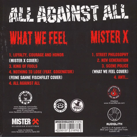 What We Feel / Mister X - All Against All