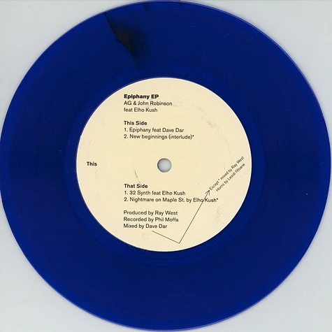 AG & John Robinson - Epiphany EP Blue Vinyl Edition