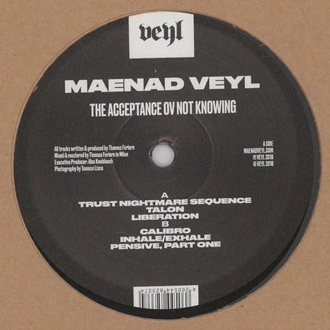 Maenad Veyl - The Acceptance Ov Not Knowing