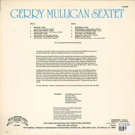 Gerry Mulligan And His Sextet - Gerry Mulligan Sextet