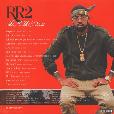 Roc Marciano - RR2 - The Bitter Dose Black Vinyl Edition