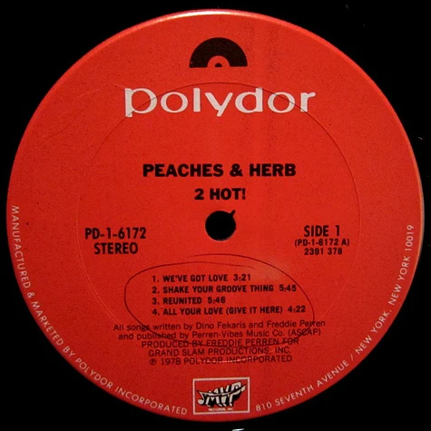 Peaches & Herb - 2 Hot!