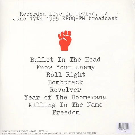 Rage Against The Machine - Kroq Fm Broadcast 1995