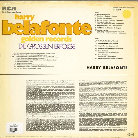 Harry Belafonte - Golden Records