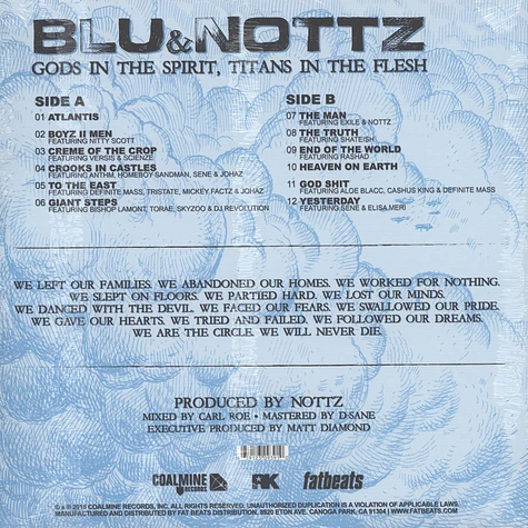 Blu & Nottz - Gods In The Spirit, Titans In The Flesh