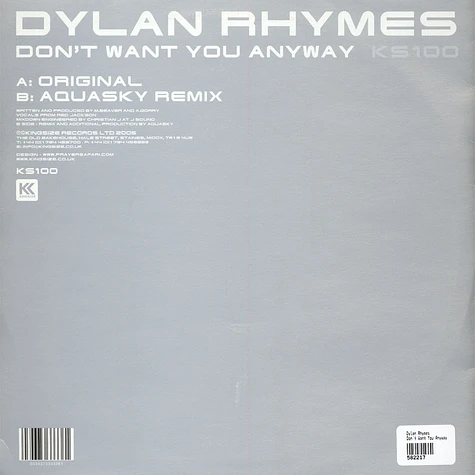 Dylan Rhymes - Don't Want You Anyway