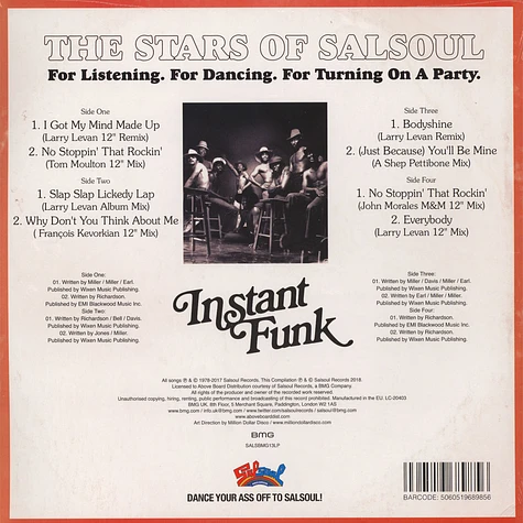 Instant Funk - Stars Of Salsoul Larry Levan, Tom Moulton, François Kevorkian, Shep Pettibone & John Morales