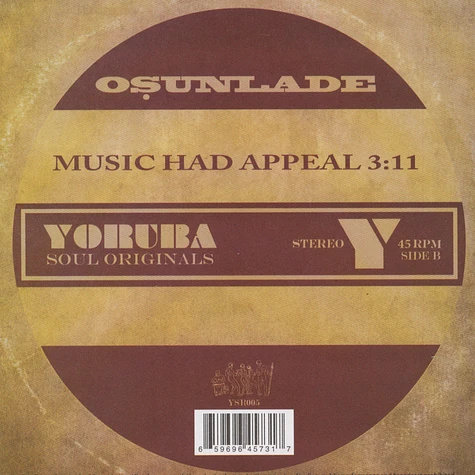 Osunlade - Same, Same… / Music Had Appeal