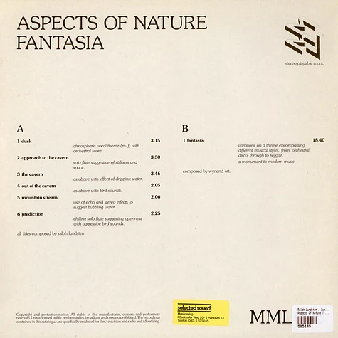 Ralph Lundsten / Wynand Ott - Aspects Of Nature / Fantasia