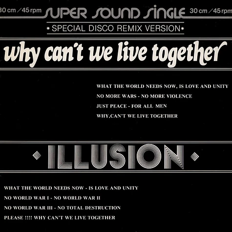 Illusion - Why Can't We Live Together