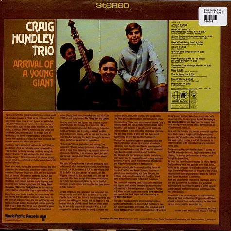 Craig Hundley Trio - Arrival Of A Young Giant