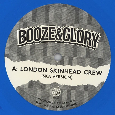 Booze & Glory - London Skinhead Crew Claret & Blue Vinyl Edition