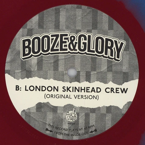 Booze & Glory - London Skinhead Crew Claret & Blue Vinyl Edition