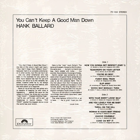 Hank Ballard - You Can't Keep A Good Man Down