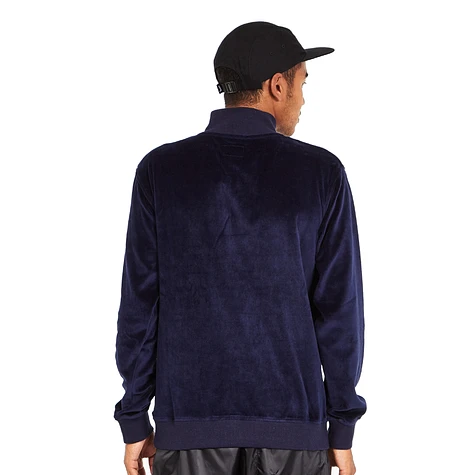 Stüssy - Velour LS Zip Mock Neck Sweater