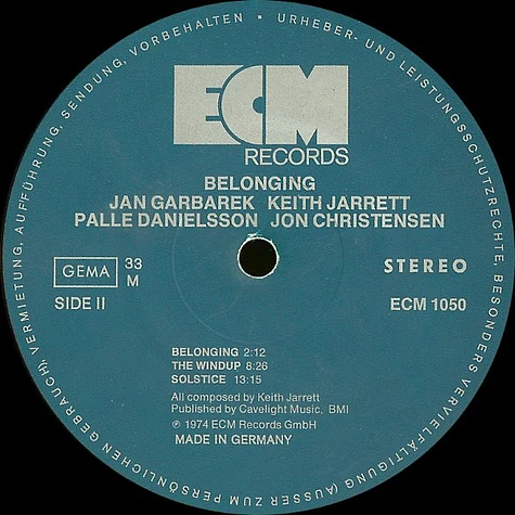 Jan Garbarek, Keith Jarrett, Palle Danielsson, Jon Christensen - Belonging