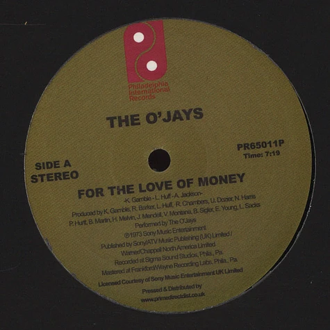 The O'Jays - For the Love of Money / Darlin' Darlin' Baby (Sweet, Tender, Love)