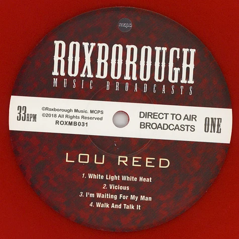 Lou Reed - Ultrasonic Red Vinyl Edition