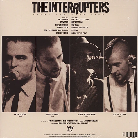 The Interrupters - Fight The Good Fight Black Vinyl Edition