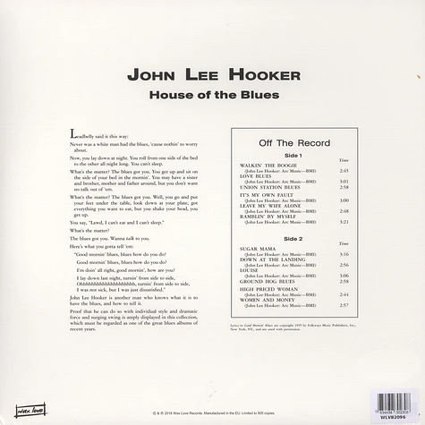 John Lee Hooker - House Of The Blues