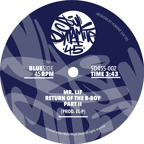 Mr.Lif - Return Of The B-Boy Azure Blue Vinyl Edition