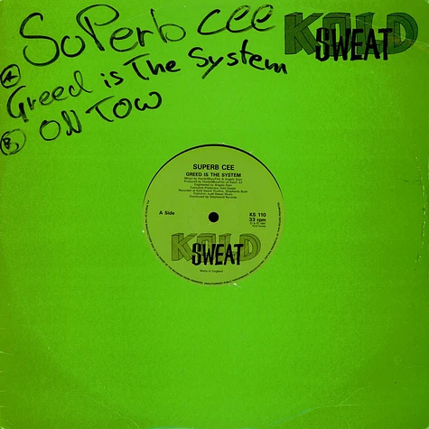 Superb Cee - Greed Is The System / On Tow