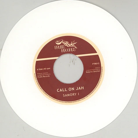 Samory I - Call On Jah White Vinyl Edition