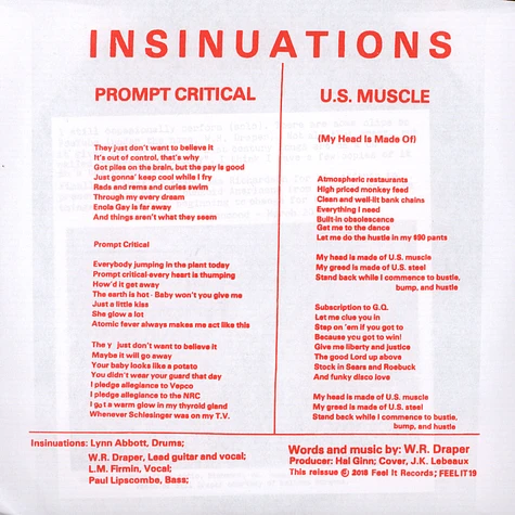 Insinuations - Prompt Critical
