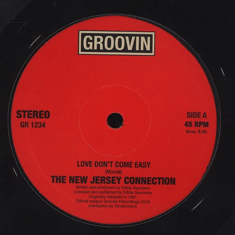 New Jersey Connection - Love Don’t Come Easy