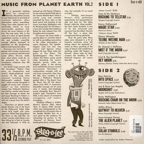 V.A. - Music From Planet Earth Volume 2 - Aliens, Teenie Weenie Men, Moonbeams & The Gayway To Heaven!
