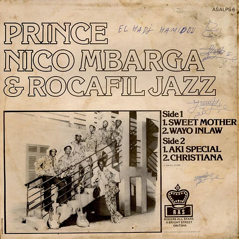 Prince Nico Mbarga And Rocafil Jazz - Sweet Mother