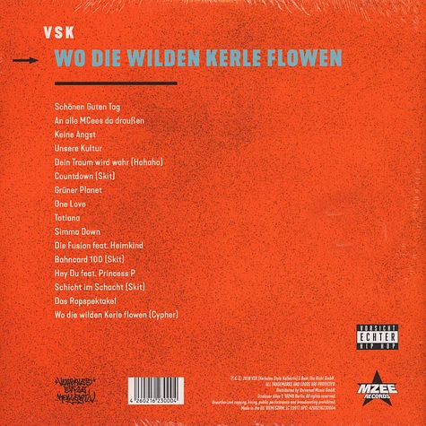 VSK (Verbales Style Kollektiv) - Wo Die Wilden Kerle Flowen Red Vinyl Edition