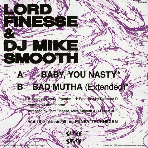 Lord Finesse & DJ Mike Smooth - Baby You Nasty (OG Mix) / Bad Mutha (Extended Mix) Colored Vinyl Edition