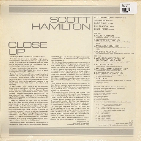Scott Hamilton - Close Up