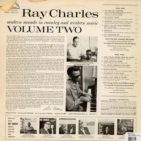 Ray Charles - Modern Sounds In Country And Western Music (Volume Two)