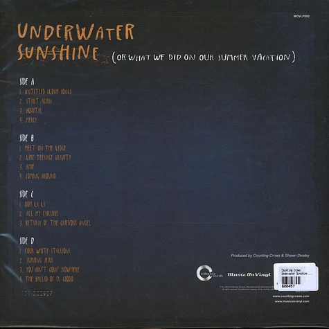 Counting Crows - Underwater Sunshine (Or What We Did On Our Summer Vacation) Colored Vinyl Edition