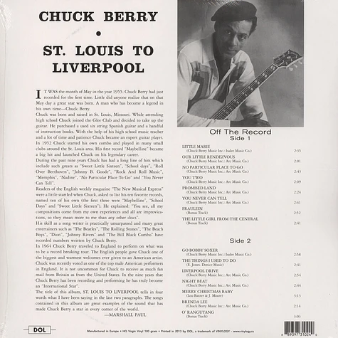 Chuck Berry - St. Louis To Liverpool Gatefold Sleeve Edition